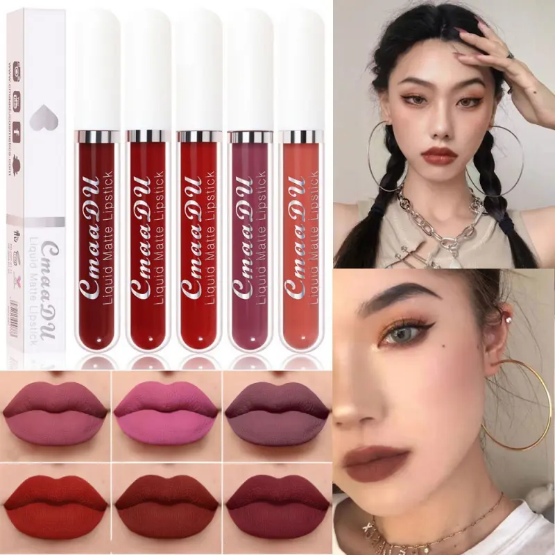18 Colors Sexy Long-lasting Matte Velvet Nude Color Liquid Lipstick Waterproof Super Moisturizing Lip Gloss Beauty