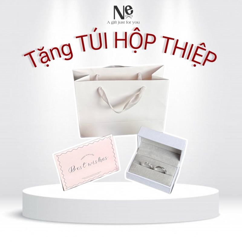 [có lẻ] Nhẫn titan Hạtt  nene ko rỉ xinh 2 màu - có khắc tên Titan - 1 đôi Tặng hộp22 túi thiệp - nhẫn cặp - nhẫn đôi 8