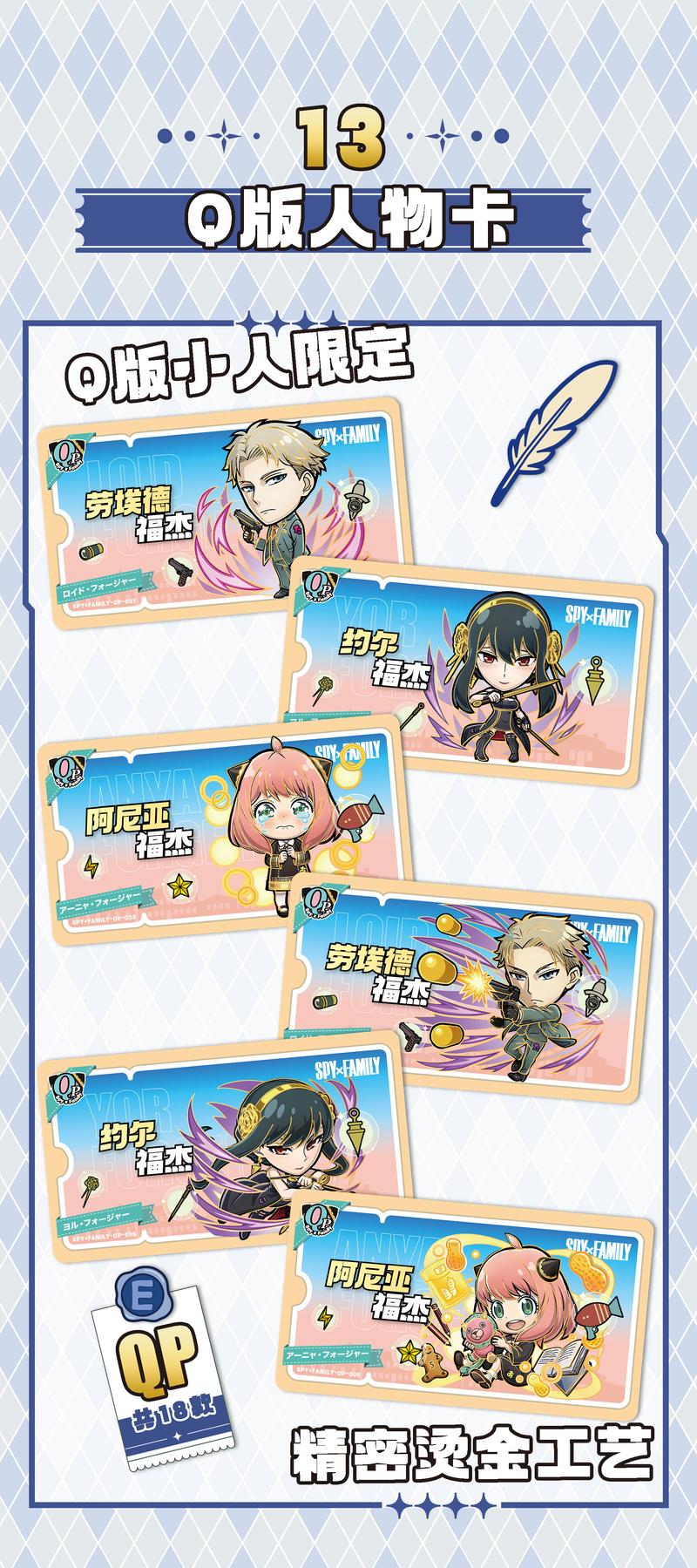 Product Introduction of SPY X FAMILY Anime Cute Cards collection Card 16