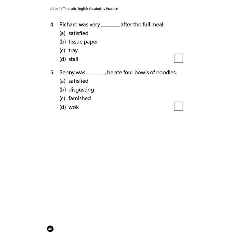 Product Introduction of High Quality K2 To P1 Thematic English Vocabulary Practice / Kindergarten English Vocab Books For Preschoolers | Preschool Vocab Book 12