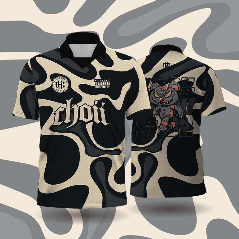 Product Introduction of Baju Choii Tshirt TOP Lelaki Jersey Choi Crime Bear Limited Edition Thailand Viral Jersey Ootd Collar Blvckroseapparel 1