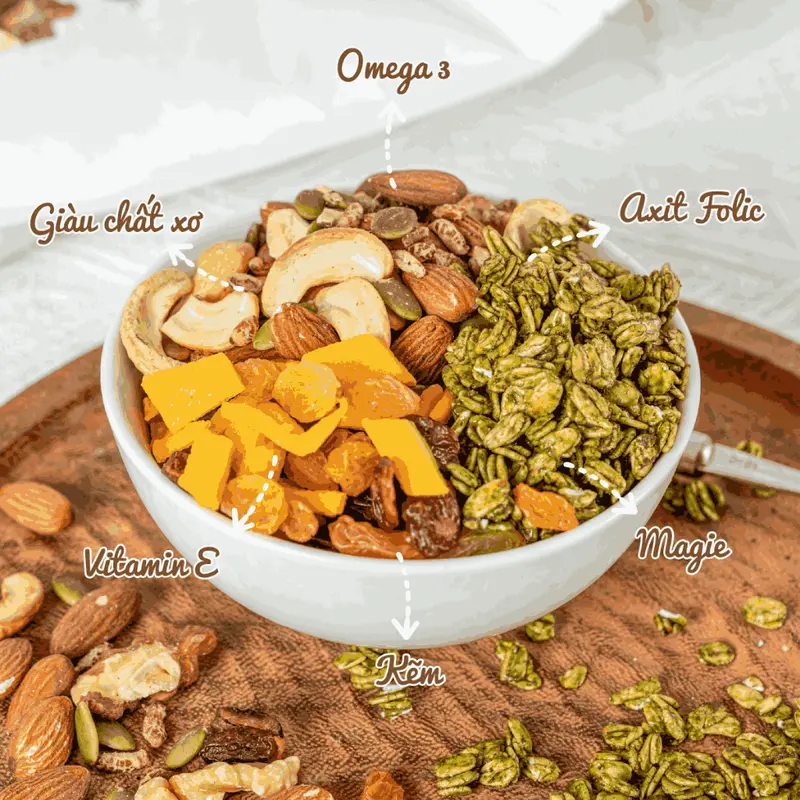 Granola hạt ngũ cốc Baker Baking, không đường healthy, eatclean 2