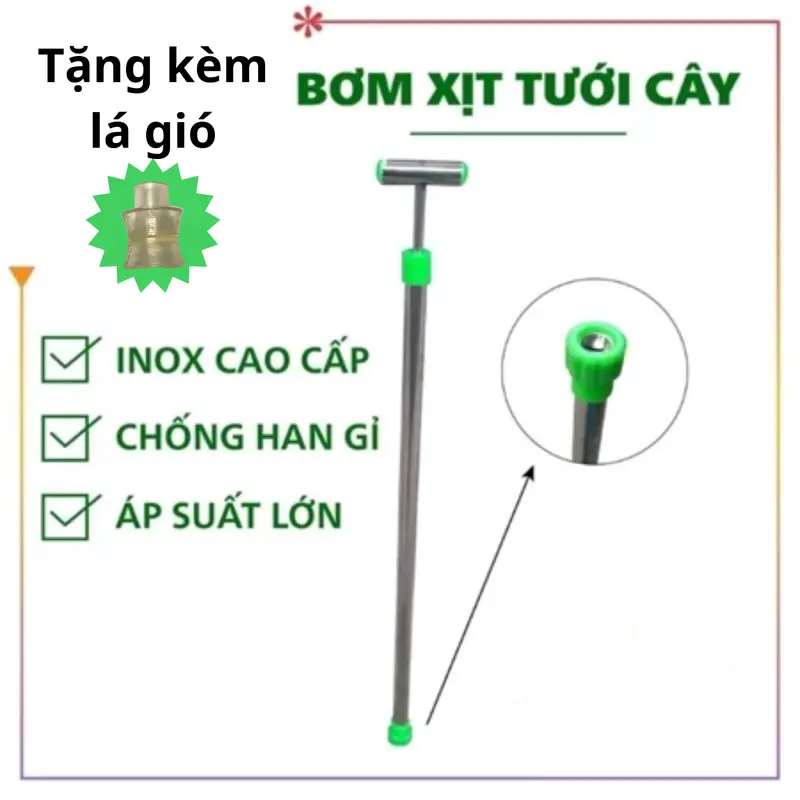Xịt, Bơm Tay Tưới Cây, Phụt Tưới Cây, Hoa Rau, Cây Cảnh, Tặng Kèm Lá Gió, Rửa Xe IINOX, Hàng Việt Nam Chất Lượng Cao 0