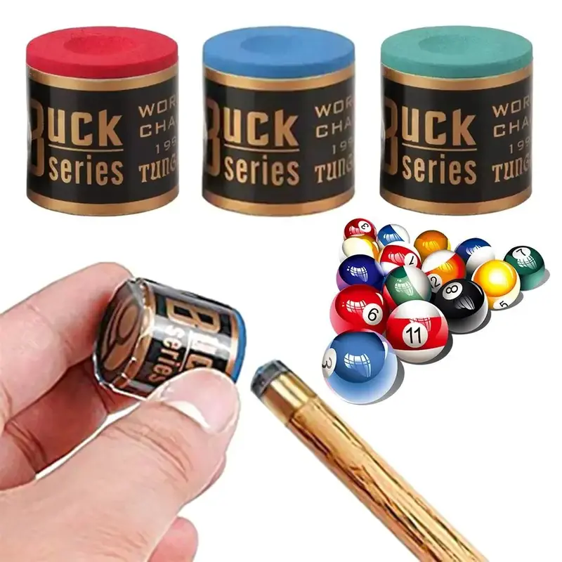 Buck Chalk Perlengkapan Biliar Meja Biliar Kapur Tongkat Bilyar Kapur Bubuk Gosok Snooker Perlengkapan Antiselip Perangkat 8