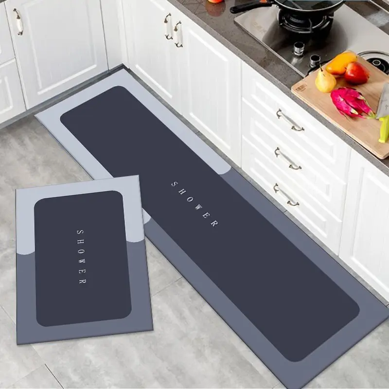 HL0527 Keset Kaki 2 In 1 Kitchen Floor Mat Keset Alas Lantai Dapur Anti Selip Keset Kaki Dapur
