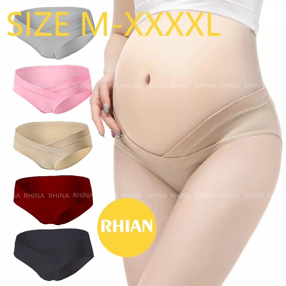Rhian Pregnant Women Panty Cotton U-Shaped Low Waist Pantiess Maternity Underwear
