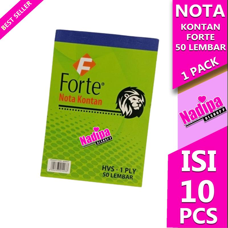 NOTA KONTAN KECIL 50 LEMBAR 1ply/2ply FORTE, 1 PAK ISI 10 PCS NADIPA OLSHOPP 1