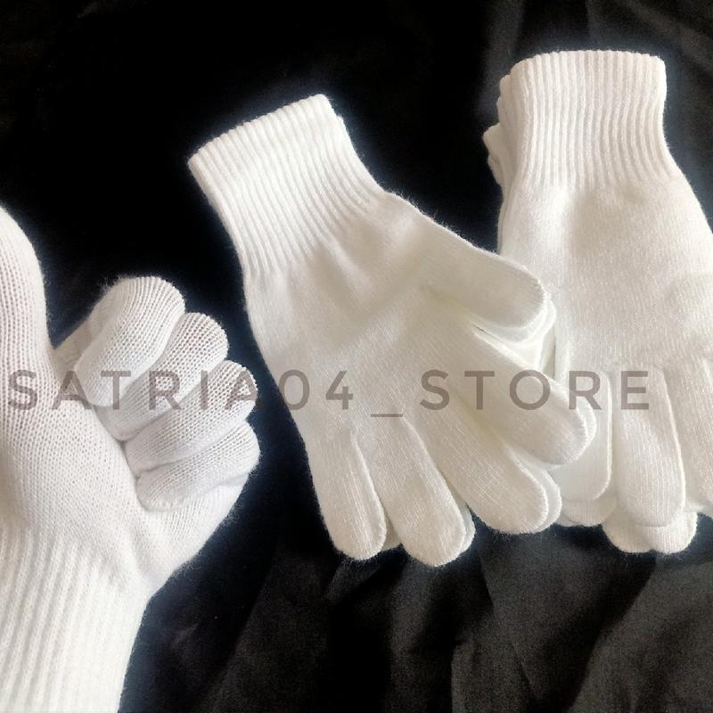 sarung tangan putih polos /paskibra cewek cowok Rajut 7