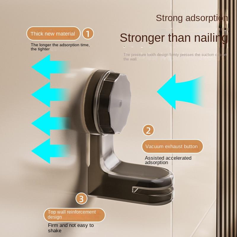 Giá Treo Khăn Không Cần Đục Lỗ, Chất Liệu Thép Không Gỉ, Giá Để Đồ, Thích Hợp Cho Phòng Tắm, Móc Có Thể Gập Lại, Chống Thấm Nước, [KF] 2