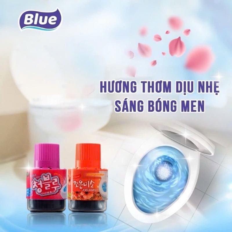 2 Cái cốc thả bồn cầu hương hoa dịu nhẹ nước xả màu xanh Làm Sạch Kem