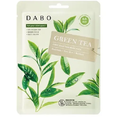 Mặt nạ trà xanh xoá mụn, kiềm dầu DABO Green tea hàn quốc 22ml/chiếc Skincare Women Nữ Đắp Mặt Dưỡng Da Mặt Làm Đẹp Da Mask