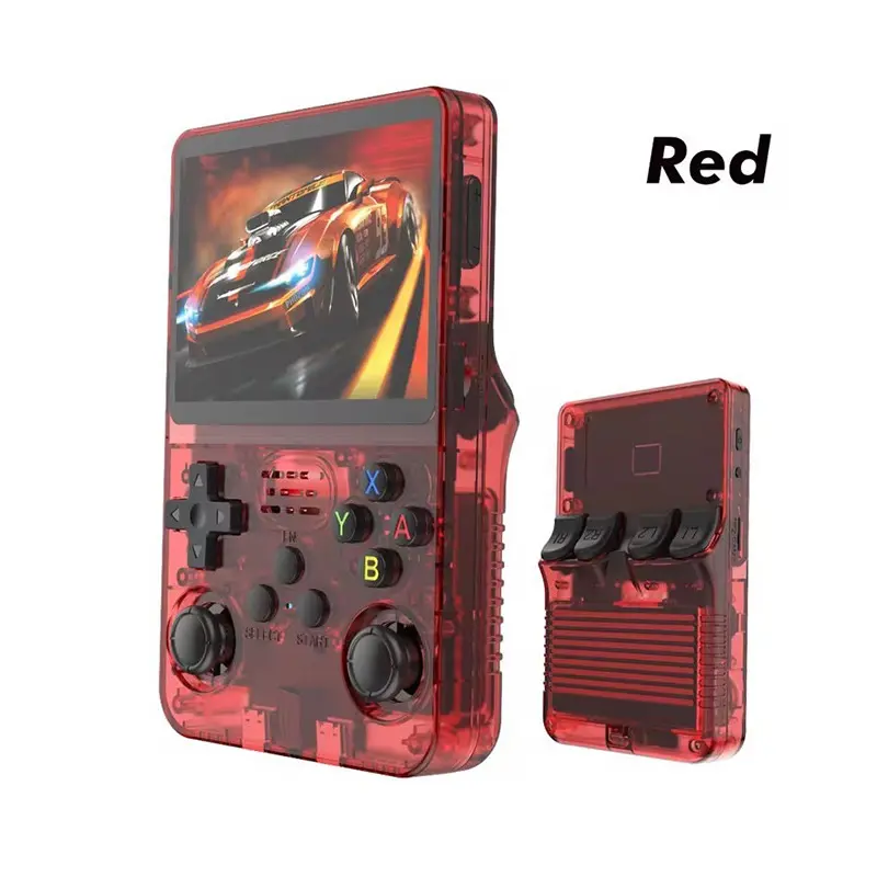 New R36S Open Source Handheld Game Console Portable Retro Arcade Game Nostalgic 3D Dual System Handheld Console Protection True 64G Single Sim 8