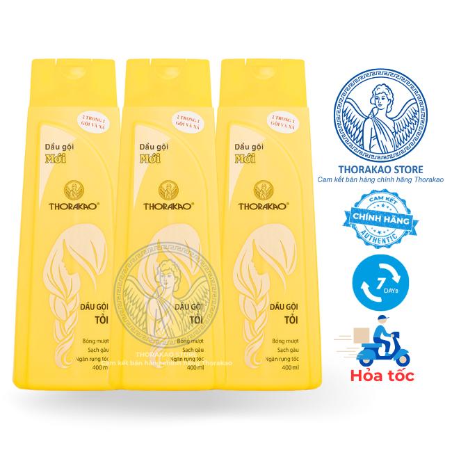 Dầu Gội Xả 2IN1 Tỏi 400ml Thorakao ngừa gàu mượt tóc ngăn rụng tóc - Thorakao Store.