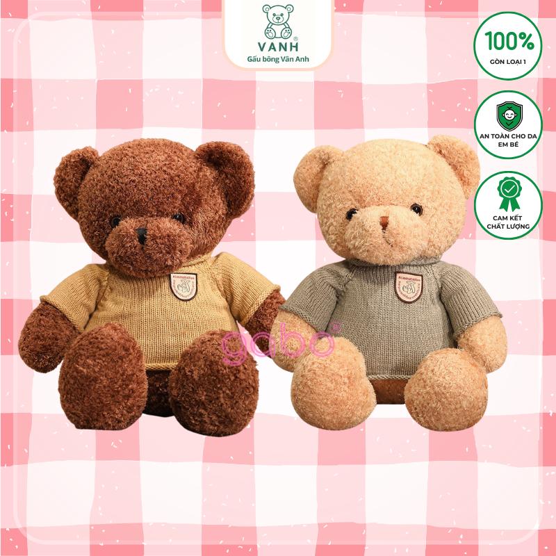 Gấu Bông Teddy Áo Len, Gấu Teddy Ôm Tim Lông Xù Cao Cấp Thú Bông Thú Nhồi Bông Toy Đồ Chơi -không Phát Nhạc