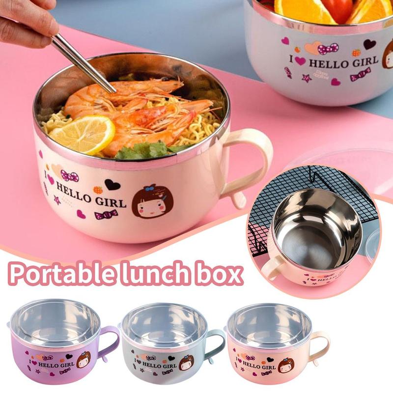 Product Introduction of Kotak Makan Tengah Hari Bertebat Dua Lapisan, Reka Bentuk Kreatif, Bahan Keluli Tahan Karat, Mangkuk Mi Bertebat, Dengan Penutup, Sesuai untuk Z0N0 39