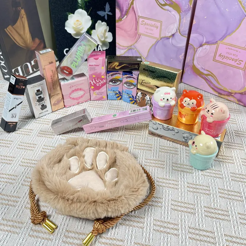 Complete Makeup Set for Women, 1 Set Including Eyeliner, Eyebrow Powder, Lip Gloss, Eyebrow Setting Gel, Setting Spray, Lipstick, Gilded Lipstick, Mascara, Makeup Remover, Hand Cream, Perfect for Professional & Daily Use, Gift Box 4