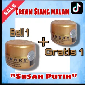 PROMO-Cream Siang Malam/Beli 1 Gratis 1 Cream Linsky Pemutihan Kontrol Minyak Semua Jenis Kulit Wajah