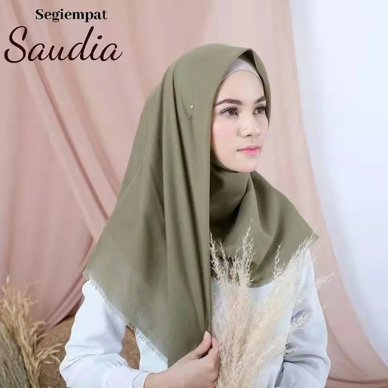Saudia rawis / hijab segiempat rawis / hijab instan