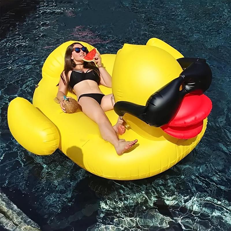 Product Introduction of Inflatable Swimming Pool Float, Cute Duck Design Swimming Ring, Swimming Pool Float for Adults & Teens, Water Sports Equipment for Home & Outdoor 3