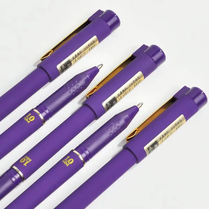 3pcs 0.5mm Gel Pen, Smooth Writing Green/Purple Ink Pen, Multifunctional Writing Stationery for Home Office School Student 6