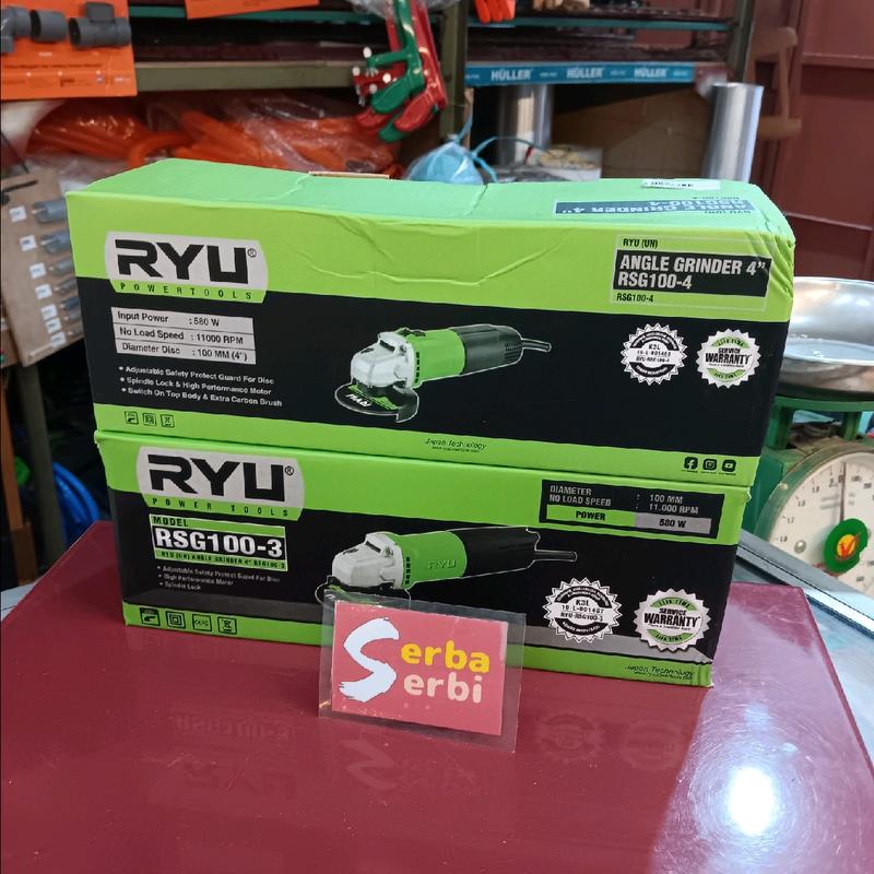 (GERINDA RYU) Mesin gerinda grinda angle grinder tangan 4