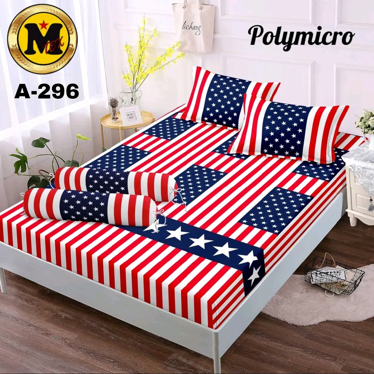 SEPREI MOTIF BENDERA AMERIKA bahan Katun disperse polimicro halus dan anti luntur Bisa Dicuci adem cocok untuk semua keluarga