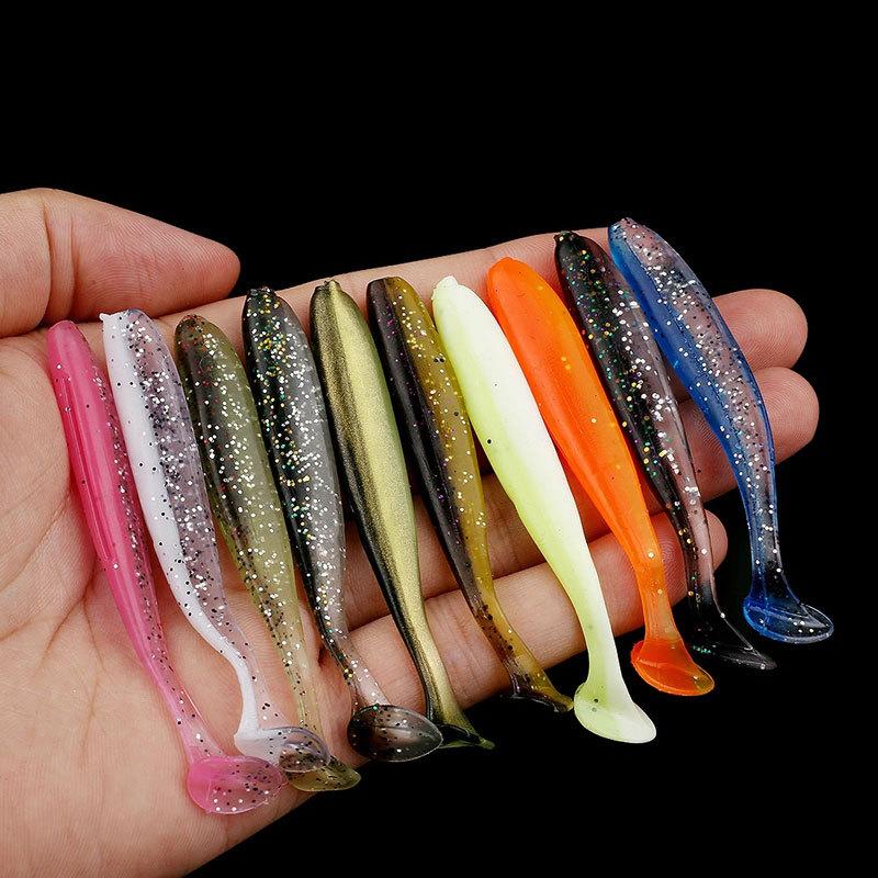 Product Introduction of Factory Soft Bait in Stock Wholesale Topmouth Culter Weever 6/7/9/12cm Lure Superbait Two-Color T Tail 5