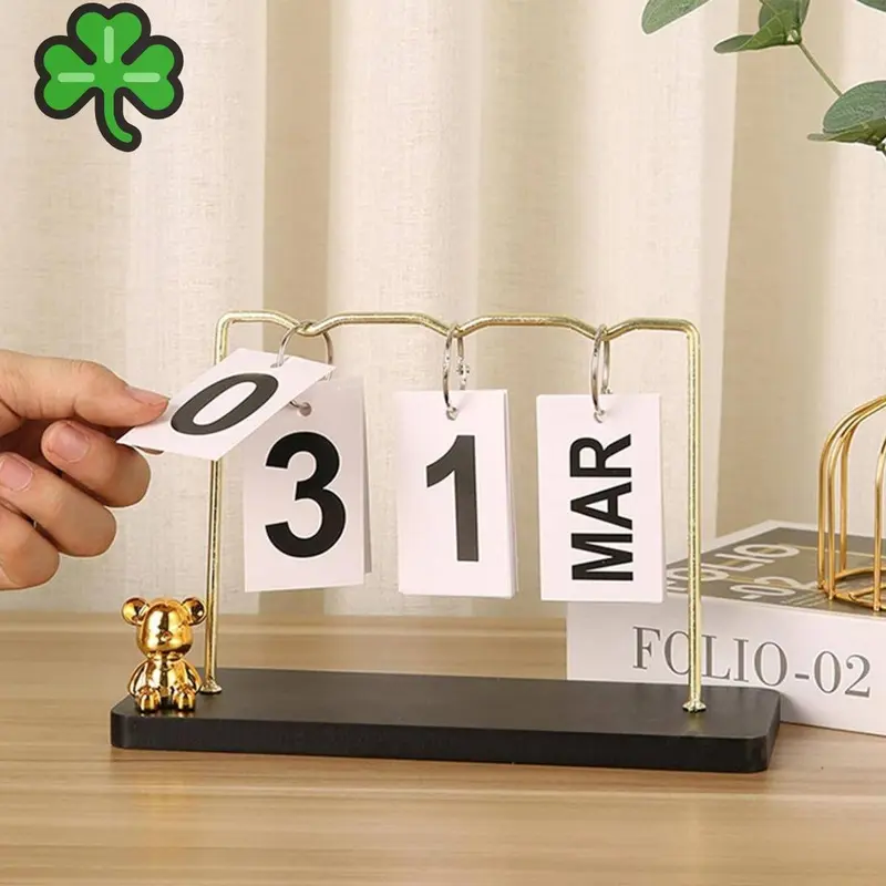 ​Kalender Meja Gaya Eropa yang Kreatif - Hiasan Kantor dan Ruang Tamu yang Estetis dan Fungsional 4