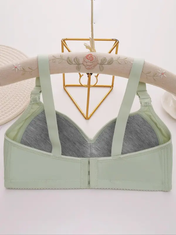 Women's Solid Wireless Bra, Adjustable Strap Seamless Bra, Soft Comfortable Breathable Lingerie for Daily Wear 5