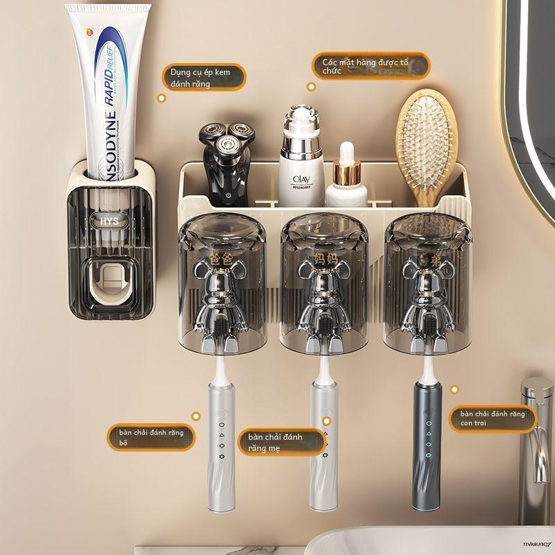 Giá Để Bàn Chải Đánh Răng, Có Cốc Và Dụng Cụ Lấy Kem Đánh Răng Đựng Bàn Chải Nhà Tắm kedan  hrang dụng  cụ đồ  nặn dụng  cụ bộ  nhả
