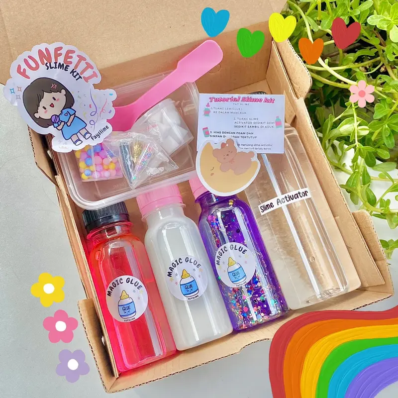 Slime kit funfetti murah | Slime instant variasi joy box 0