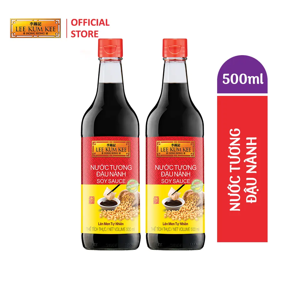 Combo 2 Nước tương đậu nành Lee Kum Kee 500ml