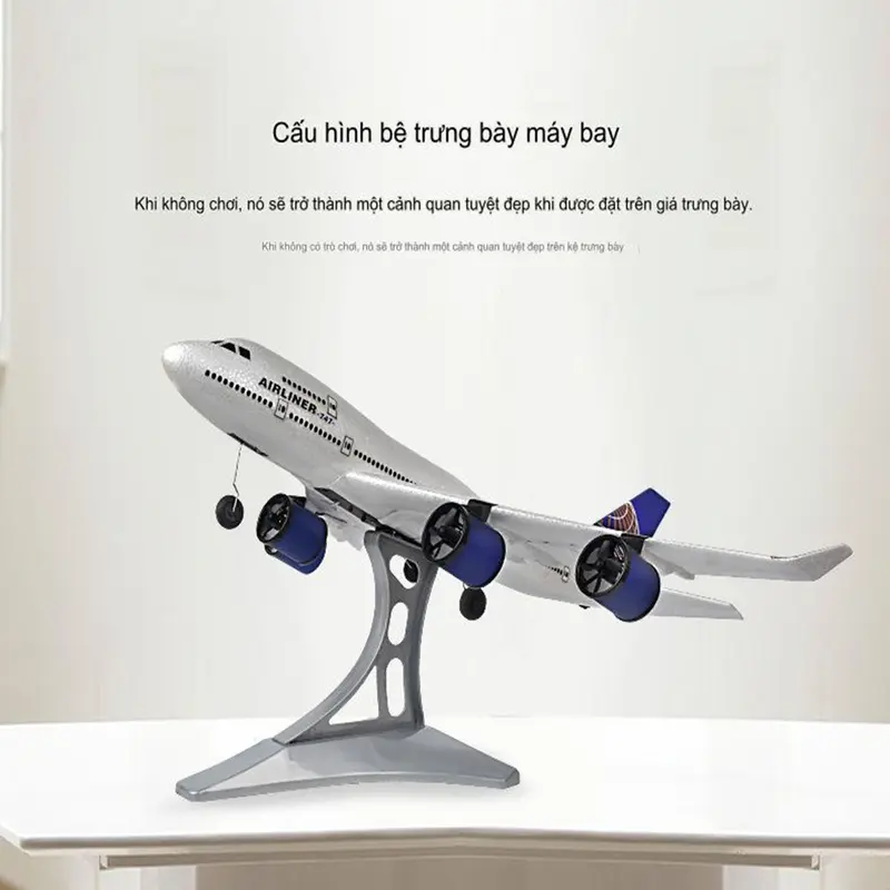 Máy bay điều khiển từ xa Boeing A380 cánh cố định ba kênh 2.4G chở khách dành cho trẻ em 3