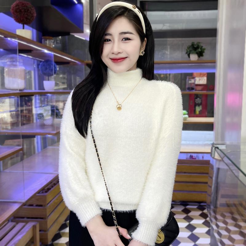  Áo len lông thỏ TRƠN chất len lông thỏ mềm mịn siêu xinh phong cách Hàn Quốc Eva Lover Nữ 