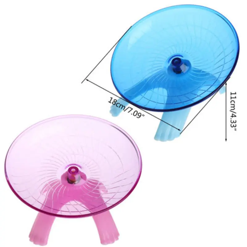 Running Disc Flying Saucer Exercise Wheel Toy for Mice Dwarf Hamsters Pet 18cm