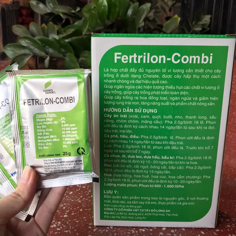 Phân bón Trung Vi Lượng Combi BM (Đức) gói 25gr cũng cấp đủ các nguyên tố vi lượng cho cây trồng 1