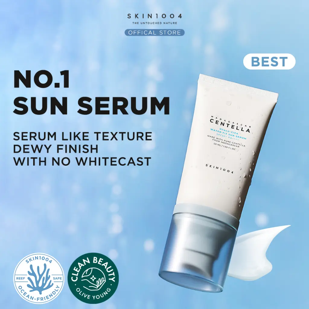 [Best Seller] Skin1004 Madagascar Centella Asia-Chica Water-Fit Sun Essence SPF50 + PA ++ 50ml Facial Sunscreen Skincare Comfort Skin Repair