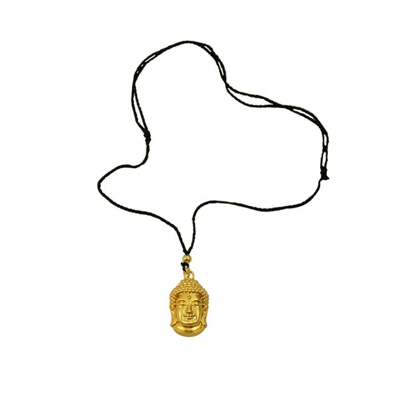 Product Introduction of Luxurious Chinese Style New Chinese Wedding Gold Fu Character Gourd Pendant Ethnic Style Premium Buddha Head Little Fat Fu Pendant Necklace 11