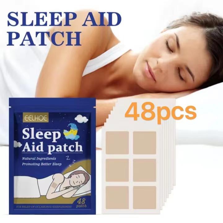 48pcs EELHOE Sleep Aid Patch perawatan bantu tidur Natural Sleepy Aid Patch Mengatasi Insomnia Susah Tidur Gangguan Tidur Malam Sulit Tidur Paling Ampuh Insomia Eye