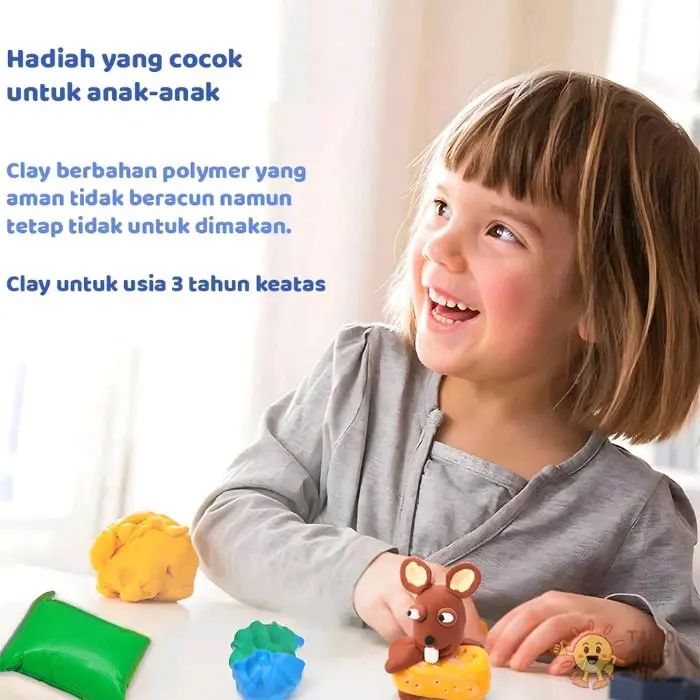 Mainan Clay Polymer Isi 12 pcs 4