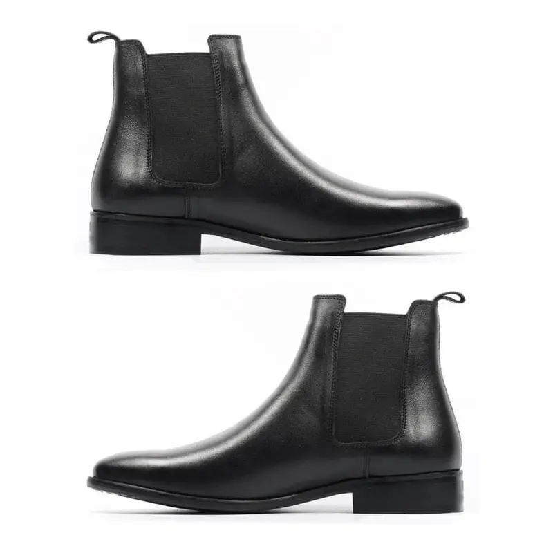 Giày Da Nam Công Sở Chelsea boots Classic Vải Canvas 0