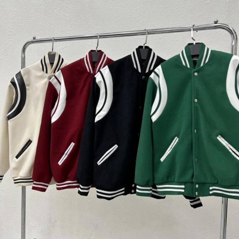 Áo Bomber Teddy Dạ 2 Lớp Vai Phối Da Cao Cấp Áo Khoác Varsity Bomber Jacket Dạ Phối Da Nhiều Màu Nam Menswear