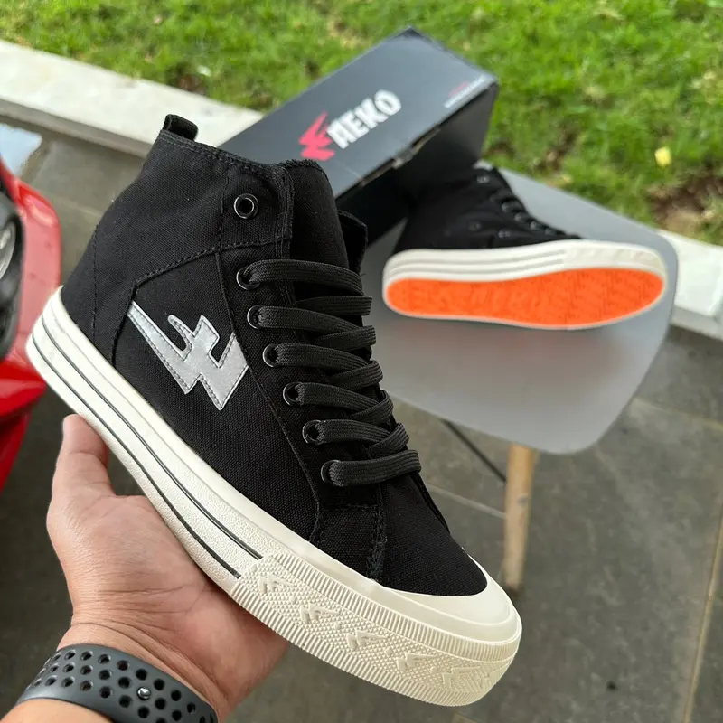 Sepatu Sneakers Aeko Newtwoyers Blackwhite High Klasics Reflective 2
