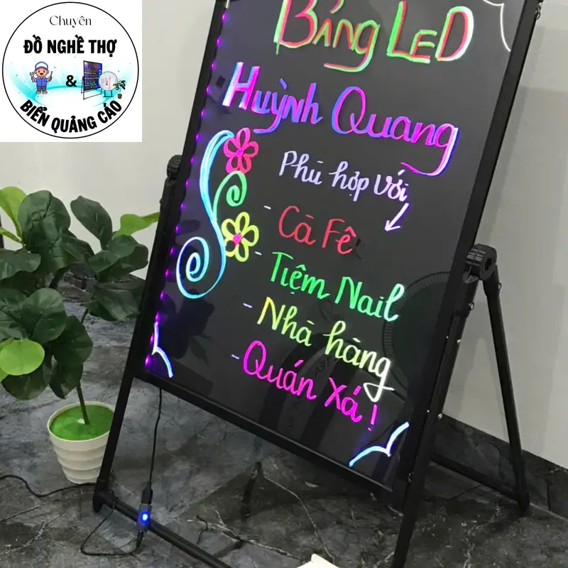 Bảng led huỳnh quang,bảng menu viết tay có đèn led ,kích thước 40cm*60cm,50cm*70cm,60cm*80cm 5