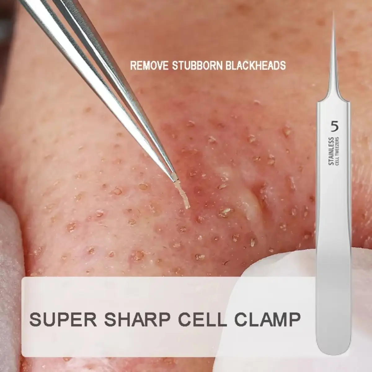 Beauty Salon Special Ultra-fine No. 5 Cell Acne Blackhead Clip Tweezers Closed-mouth Artifact Acne Needle Beauty Tool Nail