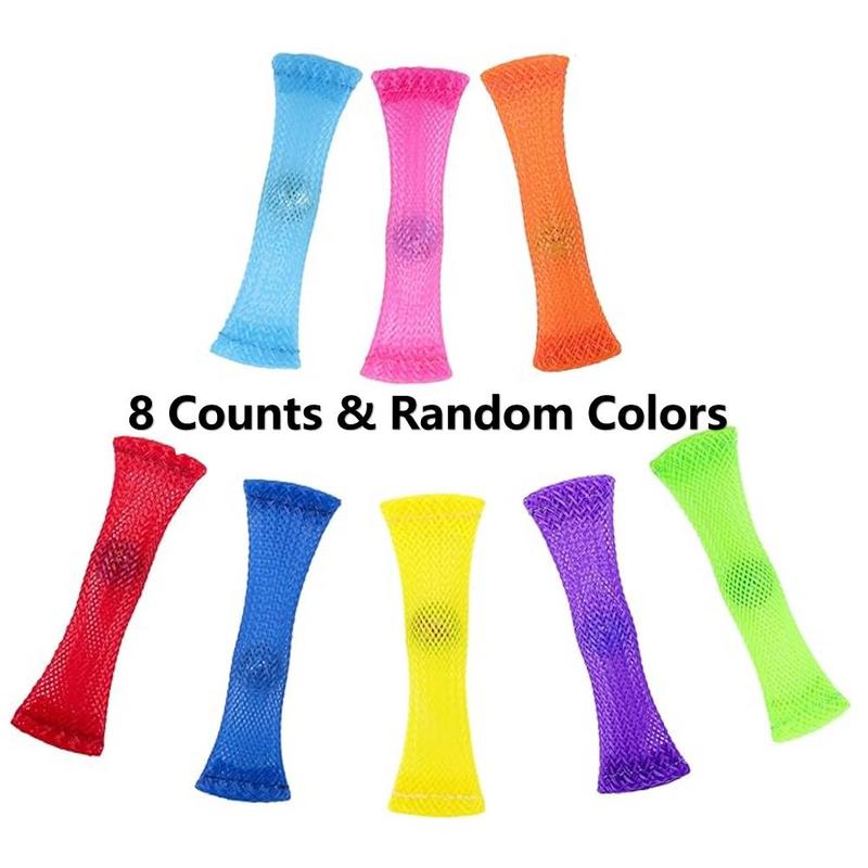 8 Counts Marble Mesh Fidget Toys Sensory Marble and Mesh Fidget Stress Relieve Toy for Family & Friend 3
