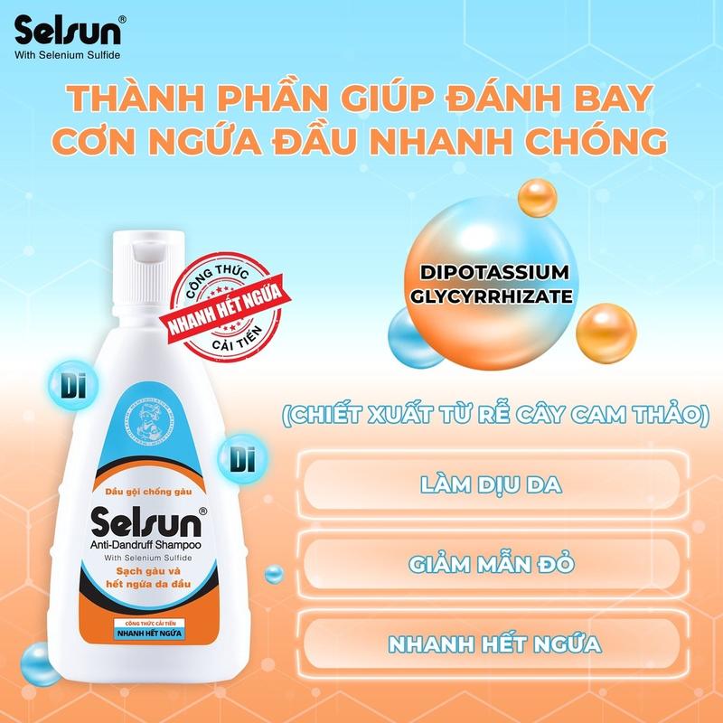 Dầu gội chống gàu, sạch nấm, nhanh hết ngứa Selsun 100ml Dưỡng Tóc 3