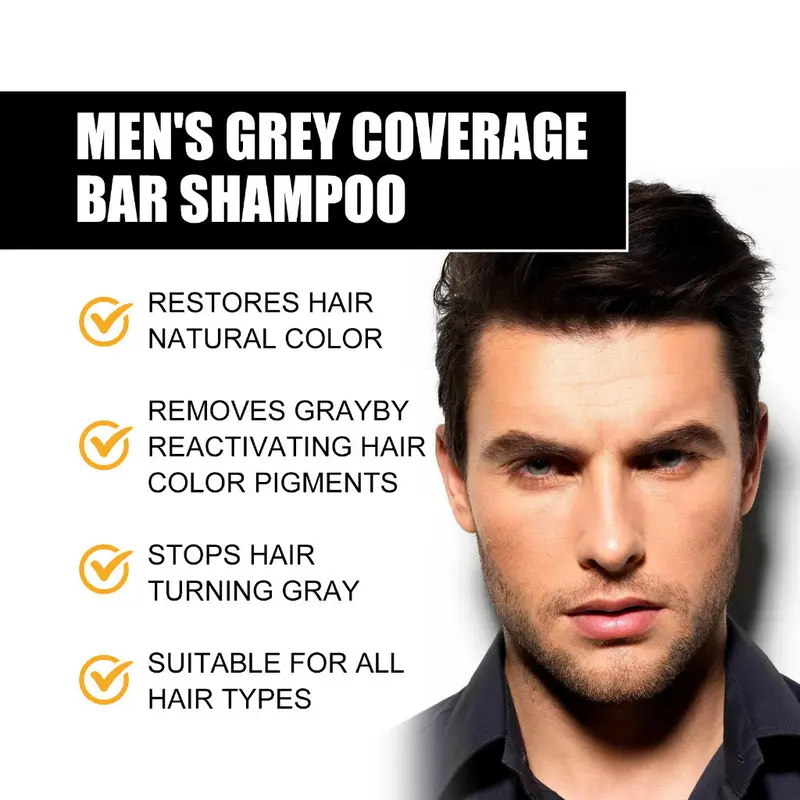 Rambut Hitam Sabun Penggelap Rambut Sabun Sampo Bar Penggelap Polygonum Essence Hair Darkening Shampoo Bar Soap Black Pomade Penghilang Uban Penyamar Rambut Putih Pomade Hitam 7