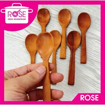 CONBO 5 Muỗng gỗ nhỏ múc gia vị múc kem múc yogurt múc mật ong rất xinh 11.5*3cm