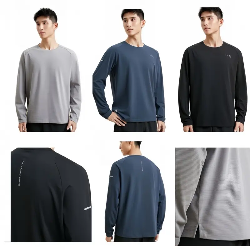 AGN11 - Áo Thun Dài Tay Lót Nỉ Giữ nhiệt Nam 3 màu có sẵn, áo xẻ tà 0